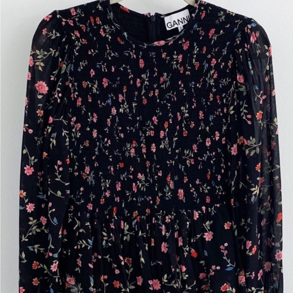 GANNI ditsy Floral peplum blouse. - Picture 4 of 10